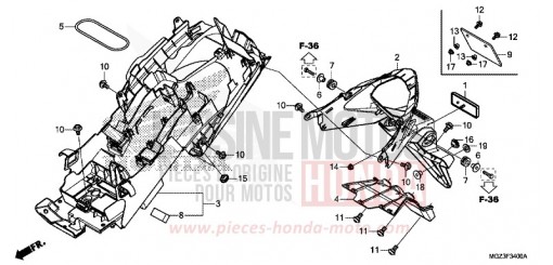 REAR FENDER CBR500RAE de 2014